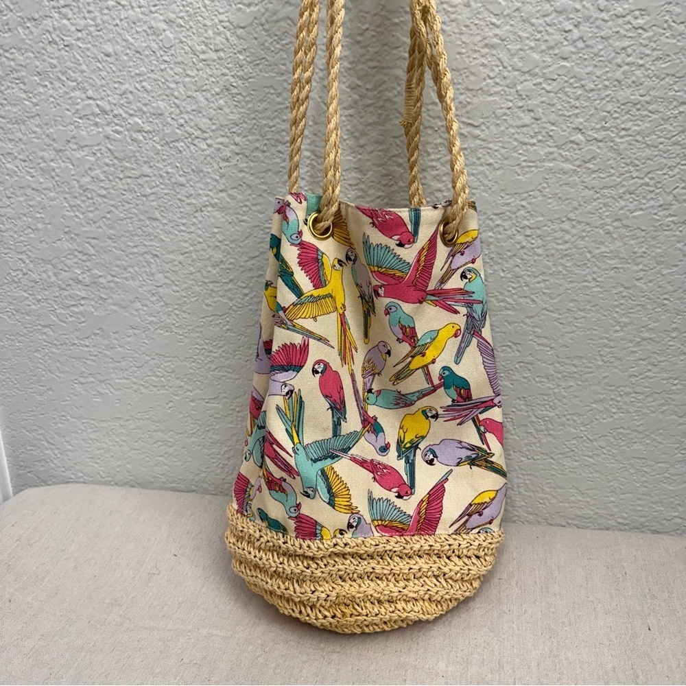 H&M Divided Parrot Print Summer Bag